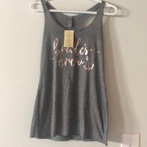NWT Bride Crew Razorback Tank Top